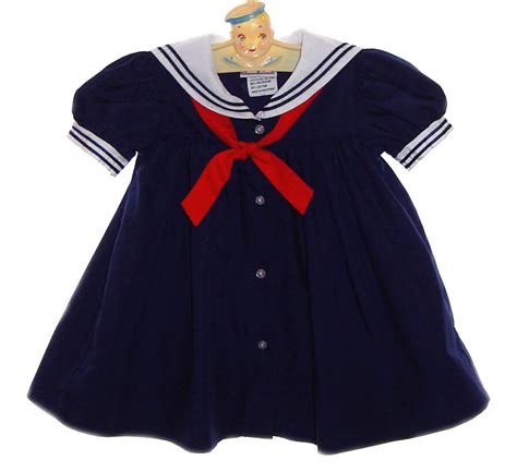 Petit Ami Sailor Dressbaby Girls Navy Sailor Dressbaby Sailor Suit