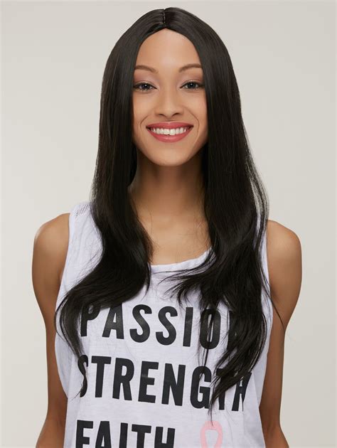 [17 off] 2021 middle part synthetic silky straight capless long wig in black dresslily