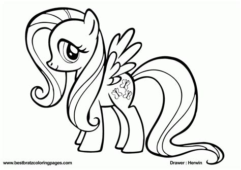 pony coloring pages fluttershy