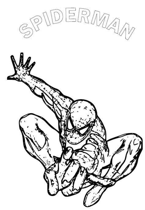 Spiderman Coloriage Gratuit De Spider Man à Imprimer