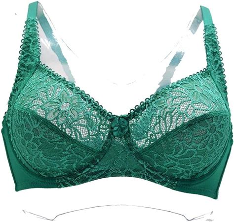 Mkool Plus Size Womens Lace Bra Lager Bosom See Through Bralette