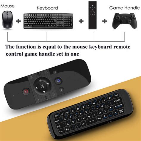 Hkyc W1 Pro Fly Air Mouse Wireless Keyboard Mouse 24g Rechargeble Mini
