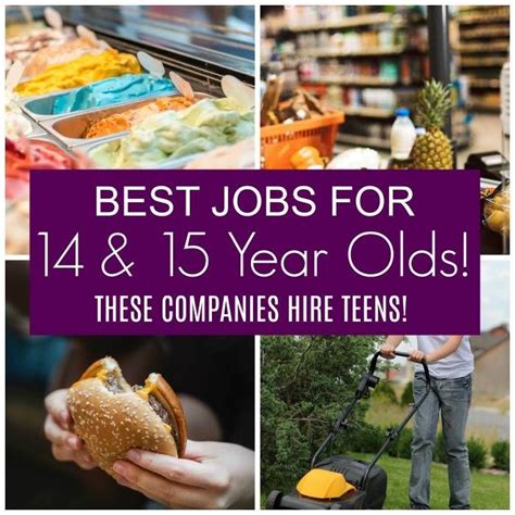 Here are some great jobs for 14 year olds and jobs for 15 year old