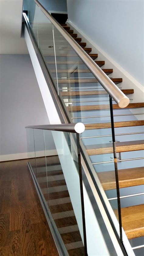 Red oak is the most common wood choice and is easy to stain, sand and finish, so you can easily customize the staircase. Glass Staircase Design | Contemporary Stair Designs ...