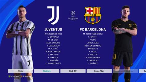 Once plugged into your ps4 or ps5 console, open 'edit mode' within pes 2021 and upload the file! PES 2021 - Juventus vs Barcelona - UEFA Champions League ...