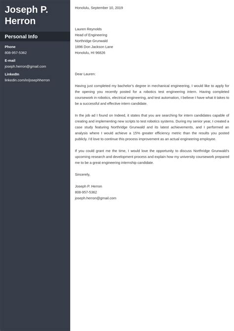 Engineering Cover Letter Examples Entry Level For 2024