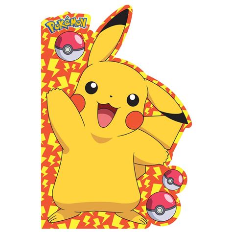 Pikachu Pokemon Shaped Birthday Card 250657 Character