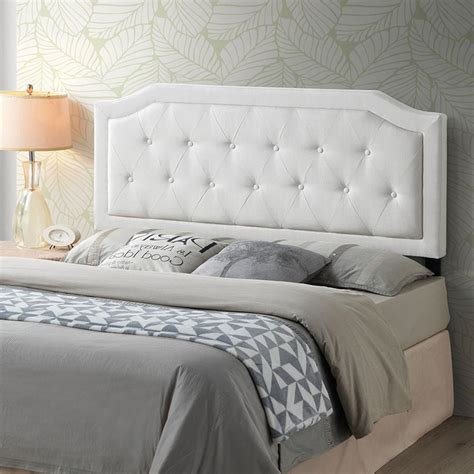 Poly And Bark Kensington Tufted Ivory Queen Size Headboard
