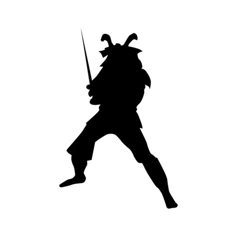 Samurai Silhouette Black — Stock Vector © Juliarstudio 100855294