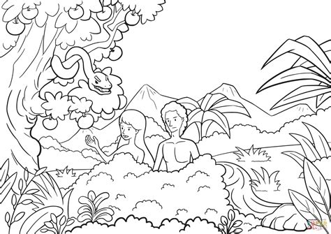 Garden Of Eden Coloring Pages At Free Printable