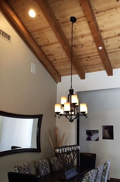 Hanging Rectangular Chandelier With 2 Wires On Sloped Ceiling