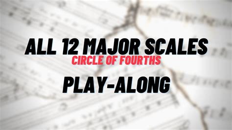 All 12 Major Scales In Circle Of Fourths Play Along Youtube