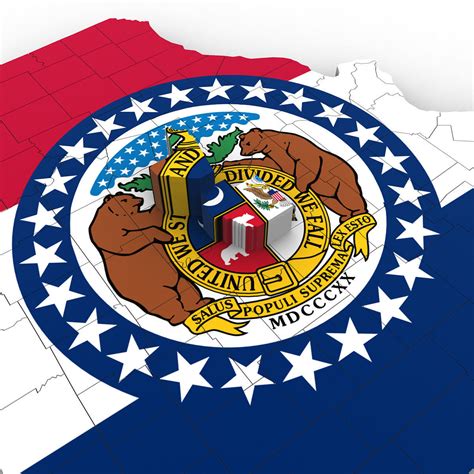 Missouri Political Map 3d Model Cgtrader