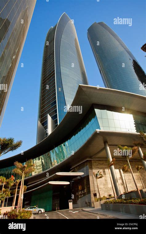 Abu Dhabi Jumeirah Etihad Towers Stock Photo Royalty