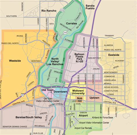 Albuquerque Maps New Mexico Us Maps Of Albuquerque Printable