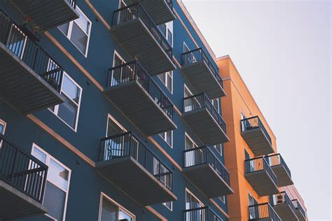 Wallpaper Id 236512 Blue And Orange Apartment Buildings With Black