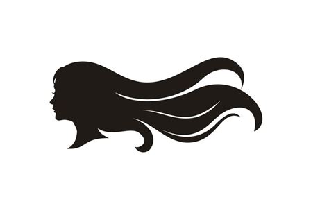 Beauty Girl Woman Long Hair Silhouette Graphic By Enola99d