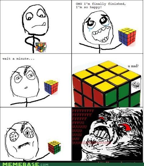 Oh The Rage Rubix Cube Cube Funny Art