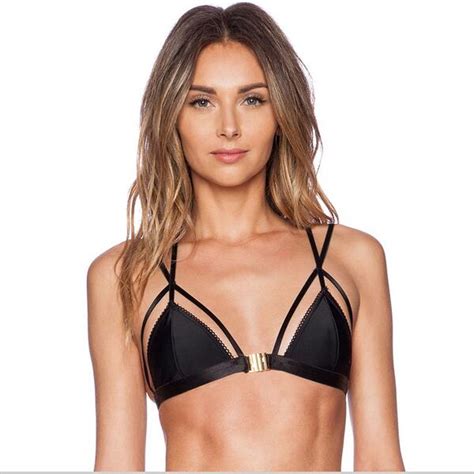Sexy Cut Out Triangle Cups Bralette Unlined Bra Wireless Fashion