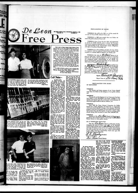 De Leon Free Press De Leon Tex Vol 76 No 37 Ed 1 Thursday