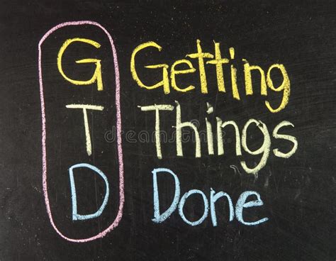 Gtd For Getting Things Done Stock Photo Image Of Knowledge Message