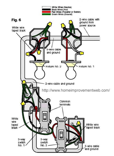 Wiring Diagram For 2 Lights And 2 Switches Two Way Light Switch Diagram