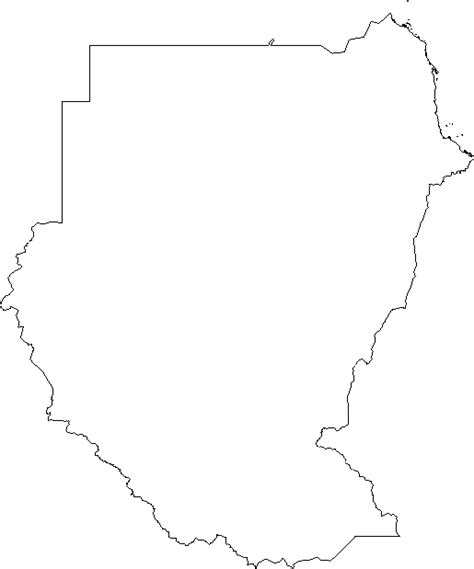 Blank Outline Map Of Sudan