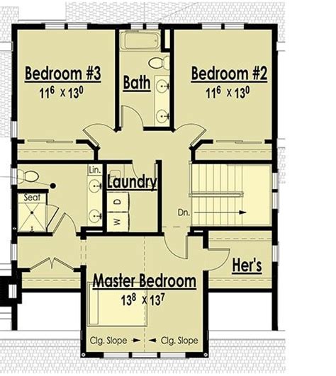4 Bedroom Two Story Storybook Bungalow Home Floor Plan Bungalow