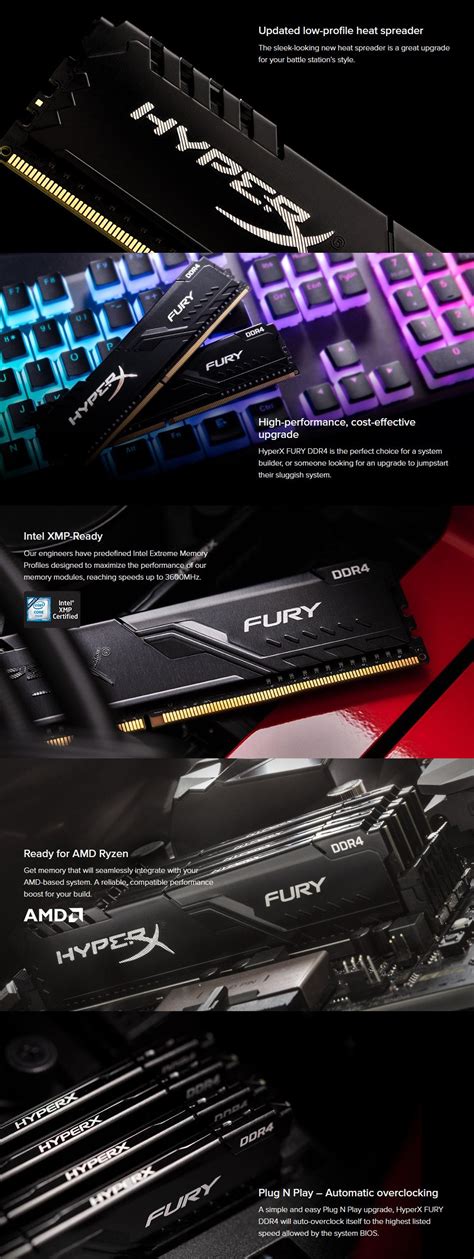 Now that z170 chiptset motherboards have been released, kingston is kingston's take on the hyperx fury 16gb (2x8gb) ddr4 2666mhz (model hx426c15fbk2/8) memory kit. Buy Kingston HyperX Fury 16GB (2x8GB) 3600MHz CL17 DDR4 ...