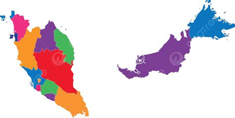 Colorful Malaysia Map Detail Map Travel Vector Detail Map Travel Png