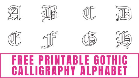Free Printable Old English Calligraphy Alphabet Freebie Finding Mom