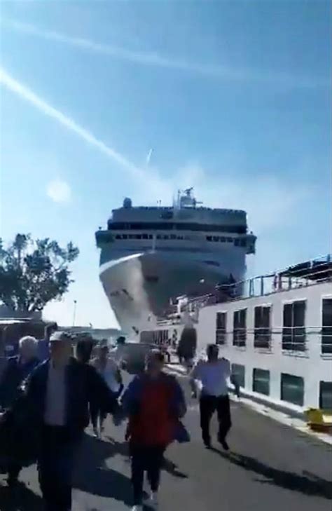 Venice Cruise Ship Crash Msc Opera Slams Into Wharf The Courier Mail