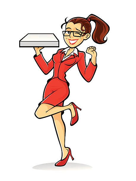 Best Pizza Waitress Illustrations Royalty Free Vector Graphics And Clip