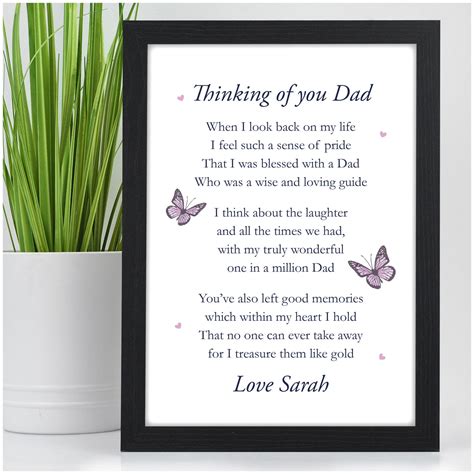 Fathers Day Memorial Poem T In Loving Memory Of Dad Etsy My Xxx Hot Girl