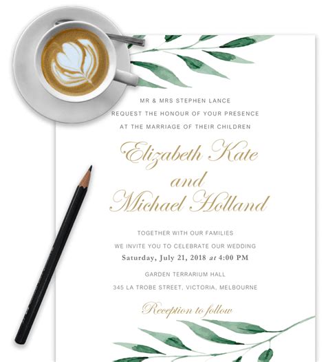 Free Printable Wedding Invitation Template For Microsoft Word