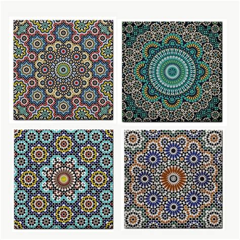 New Moroccan Pattern Ceramic Tile Kitchen Coaster Feature Tile