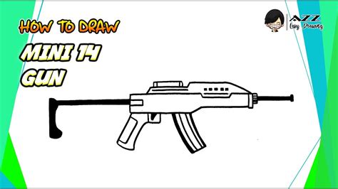 How To Draw Mini 14 Gun From Pubg Step By Step Youtube