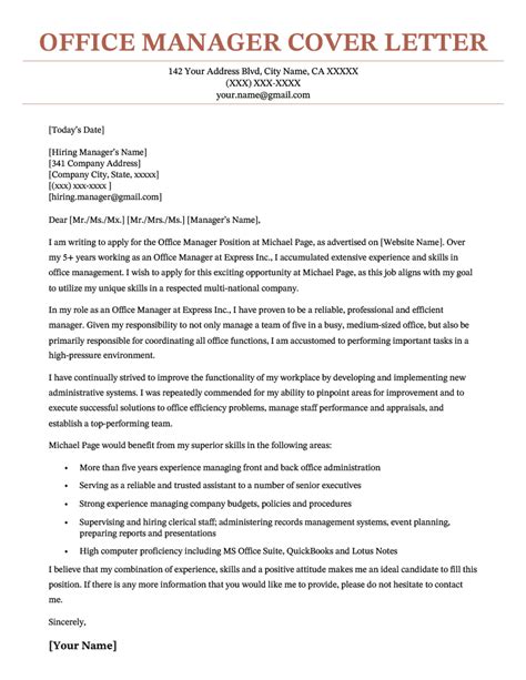 Cover Letter Examples Management Stevens And Associates A National