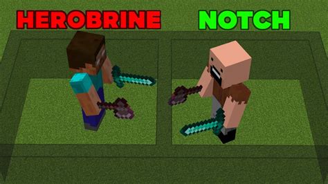 Herobrine Vs Notch Minecraft Battle Youtube