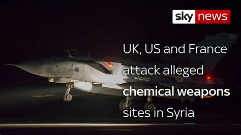 Us Britain And France Launch Military Strikes On Syria Youtube