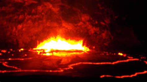 Lava Lake At Kilauea Volcano Youtube