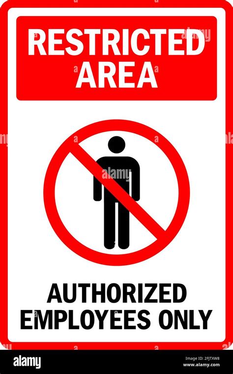 Restricted Area Authorized Employee Only Sign To Prevent Unauthorized