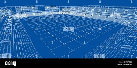 Sketch Of Football Stadium Stock Vector Image And Art Alamy
