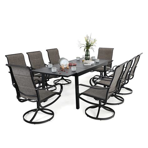 Buy Phi Villa 9 Piece Patio Dining Set For All Weather Outdoor Table