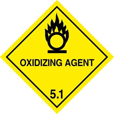 Class Oxidizer Label Dangerous Goods