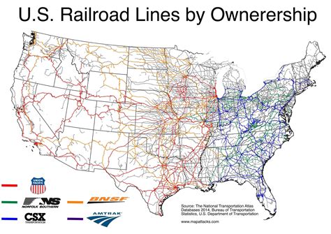 Rail Lines Map Of Us