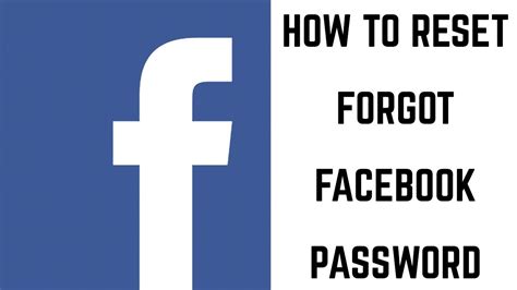 How To Recover Or Reset Facebook Account Password Youtube