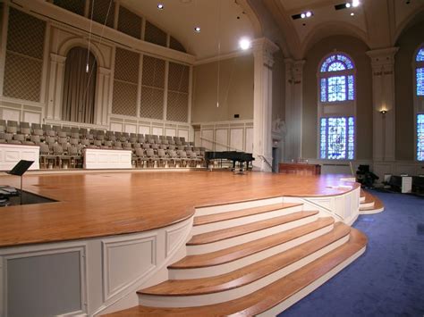 Hardwood Flooringchurch Stage With Choir Church Church Interior