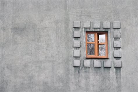 Architecture Outdoor Exterior Modern Design Wooden Window On Cement