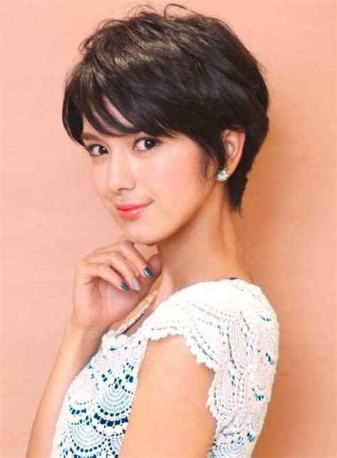Cut your hair short and let it taper towards your face as it reaches your neck area. Most Lovely Asian Pixie Cut Pics